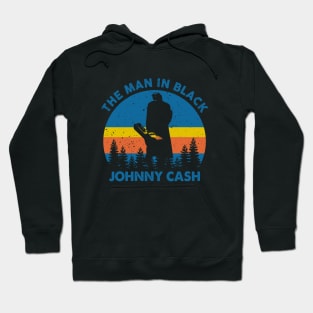 Retro The Man in Black Johnny Music Hoodie